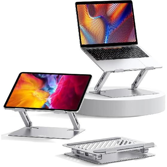 UGREEN Laptop Stand, Adjustable Laptop Riser with Heat-Vent, Ergonomic Foldable Laptop Stand