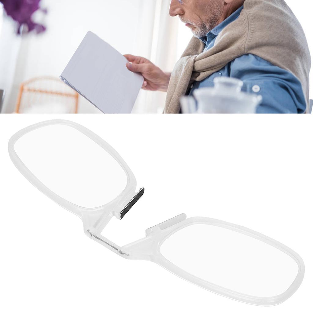 Blaulichtfilter Klemm-Nasen Lesebrille Stilvolle Pince-Nez Art Alterssichtigkeit Brille