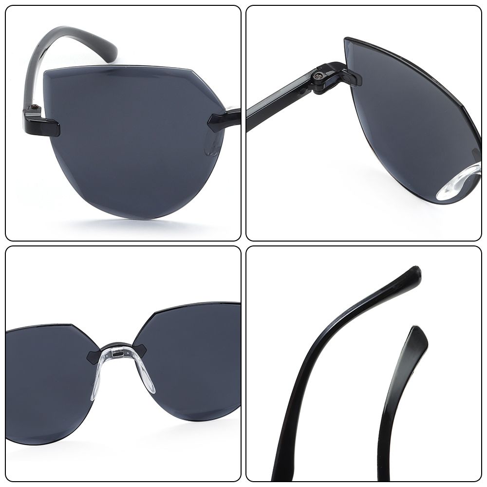 Accessories Party Favor Trendy Transparent Sunglasses for Women Cat Eye Sunglasses Eyewear Rimless
