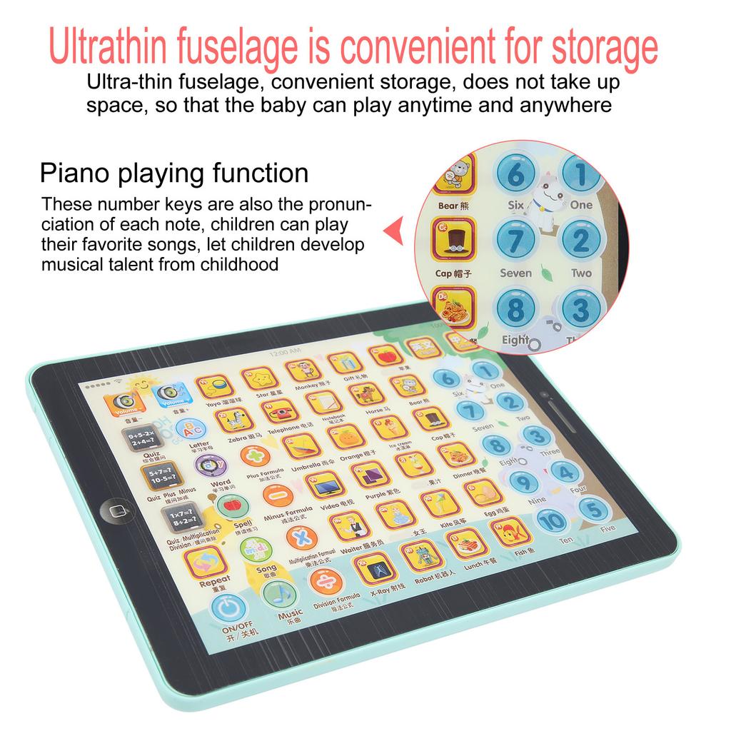 ABS Kid Children Tablet Pad Learning Letters Words Numbers Educational Electronic Toy