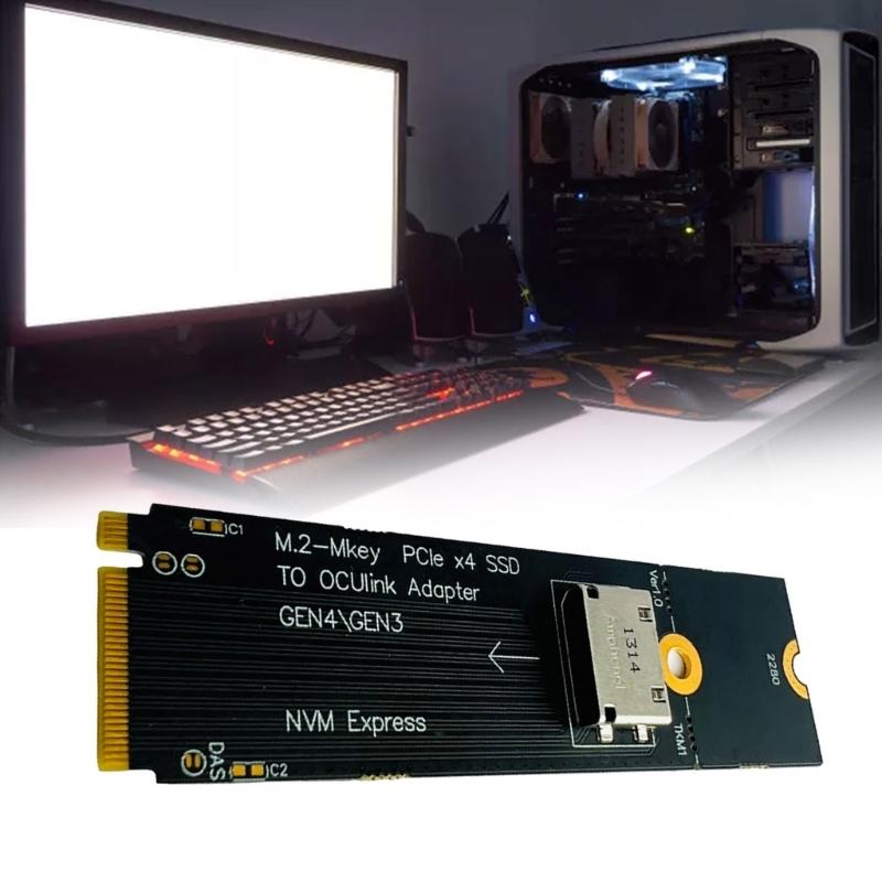 M.2 M Key PCIeX4 SSD To .2 OCUlink SFF-8612 Adapter Card for 2.5inch NVME .2(SFF 8639)SSD PCIE NGFF Converter Card