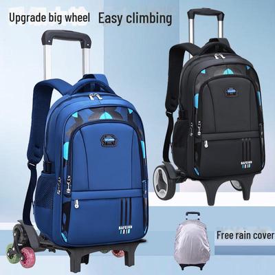 Large-Capacity Trolley Backpack for Grades 2-6 Students