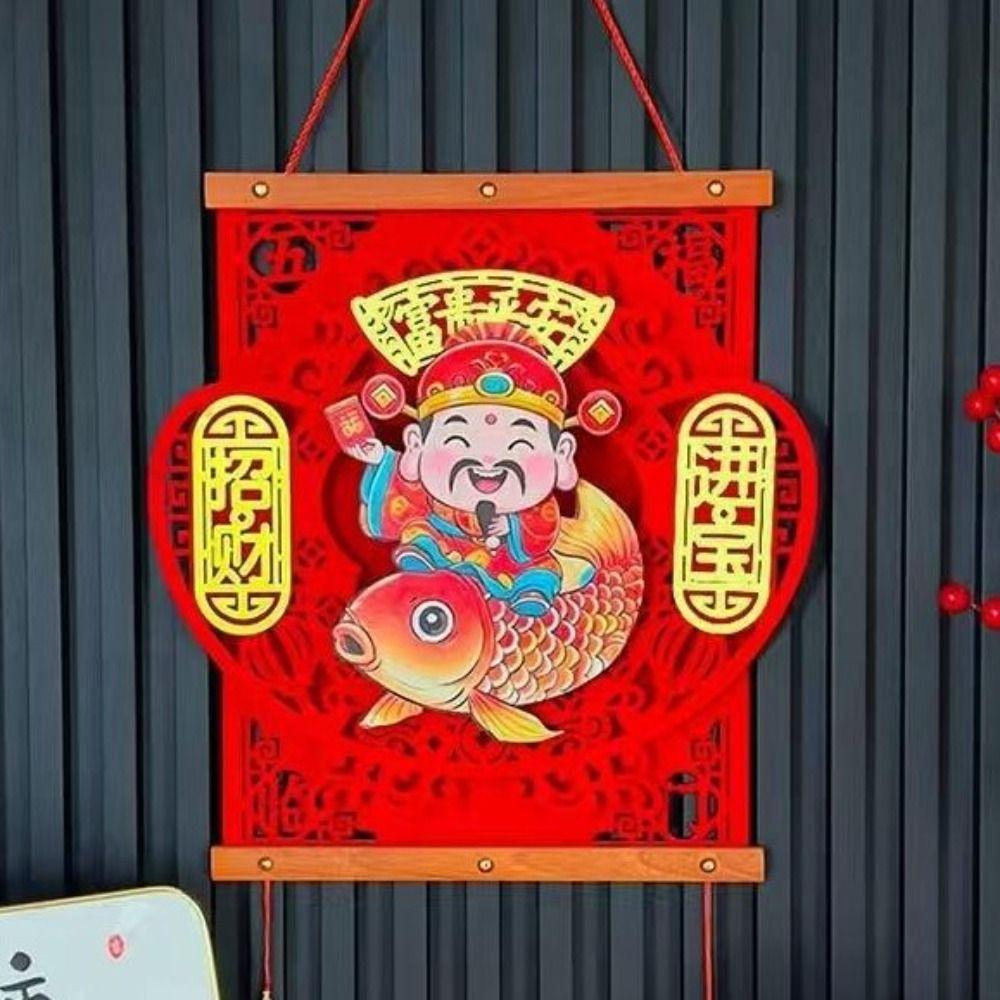 Reusable Shaking Head God Pendant Traditional Hanging Ornaments Spring Festival Pendant  Entrance