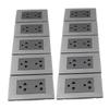 10 pz Presa Elettrica da Muro Presa Elettrica da Parete Ignifuga in Acciaio Inossidabile Prese da Parete Prese