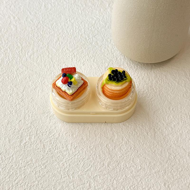 1pc Mini Contact Lens Case for Eyes Travel Kit Holder Cartoon Cute Cosmetic Contact Lenses Case Box Container Travel Accessaries