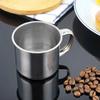 1Pc About 250ml Tea Cup Quality Portable Stainless Steel Water with Handle Camping Outdoor Travel Coffee  Mug Beer