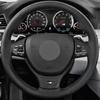 Black Suede Black Carbon Fiber Car Steering Wheel Cover For BMW 5 Series 520i 528i F10 F11 F07 2009-2017 M5 F10 2011-2013