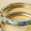 Spring Loaded Opening Cuff Bracelet Cloisonne Enamel Wrist Jewelry  Travel Souvenir Gift