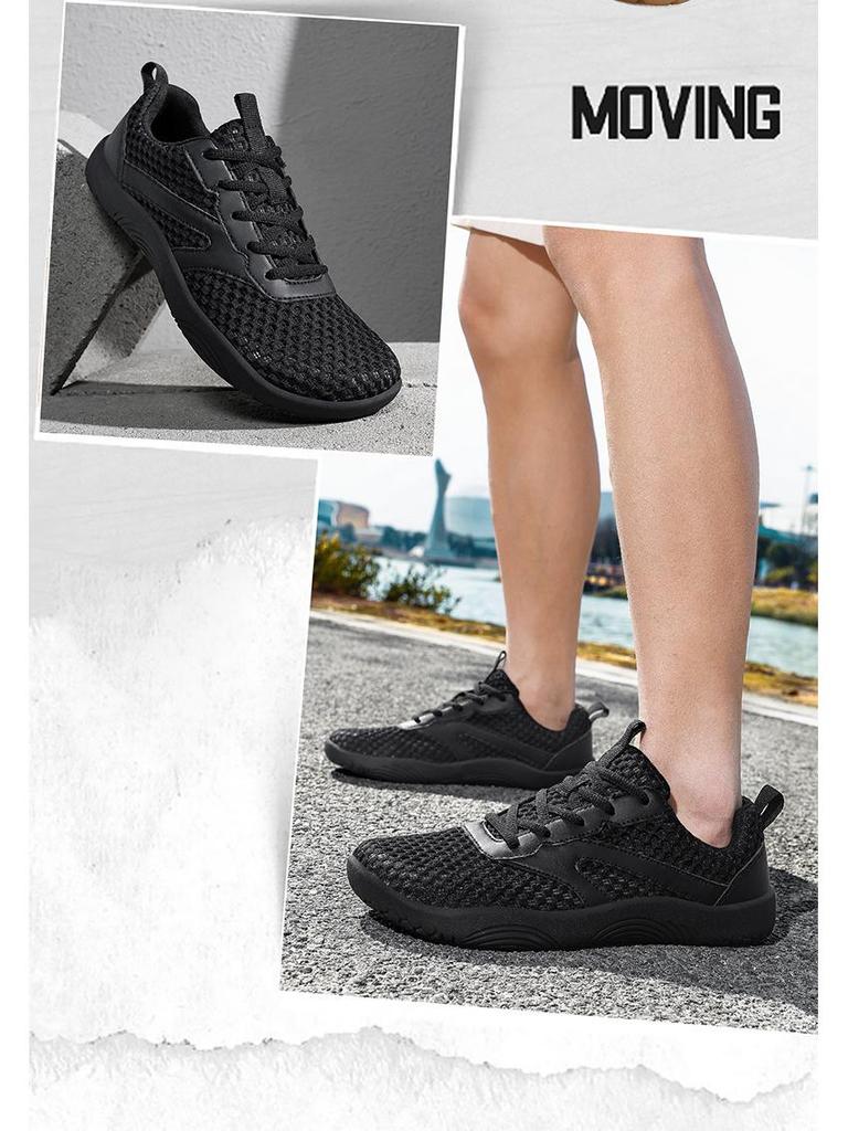 Men's Wide Toe Mesh Running Shoes - 2026 Spring/Summer Breathable, Soft Soles, Large Size, Barefoot Style