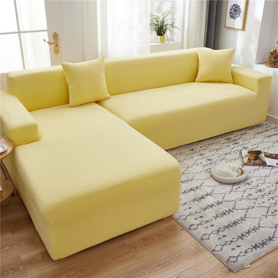 Thick High-Grade Stretch Sofa Cover Full-Cover Solid Color Fabric Sofa Cover Towel Full Cover Non-Slip Sofa Cover