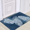 Simple Light Color Flower and Leaf Print Soft Carpet Bedroom Living Room Area Rug Door Mat Gift Home Room Decor