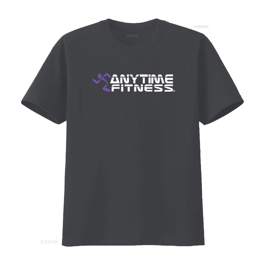 Mens ANYTIME FITNESS Polyester Athletic Wicking Workout T Shirt for Active Lifestyle Vintage Washed Comfortable Fashion