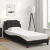 VidaXL Bed Frames with Headboard, Upholstered Bed, Single Bed, Adult Bedroom Interior Bed, Black 100x200 Cm 3208163
