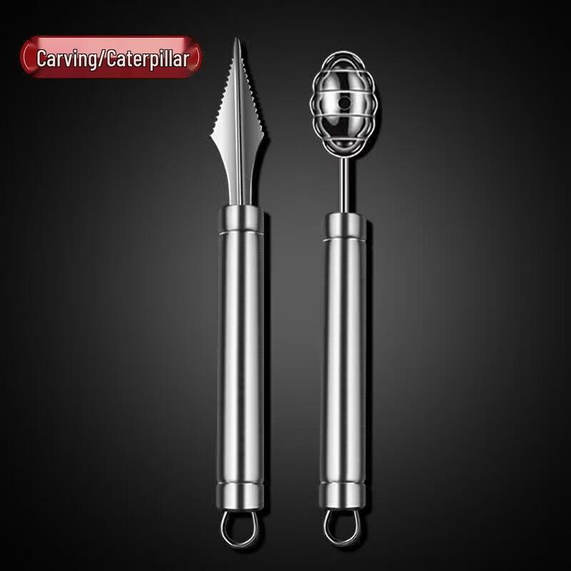 Multifunctional Stainless Steel Fruit Baller & Carving Set