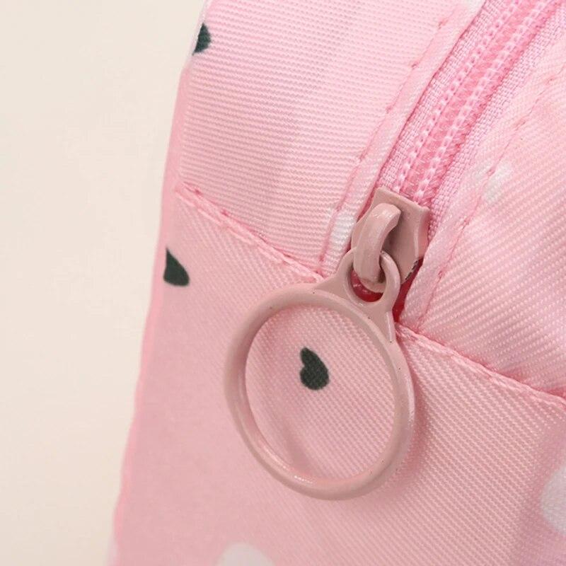 1pc Makeup Brush Storage Bag Cute Storage Bag Portable Storage Large Capacity Lipstick Organizer Travel Makeup Bag Zipper Design