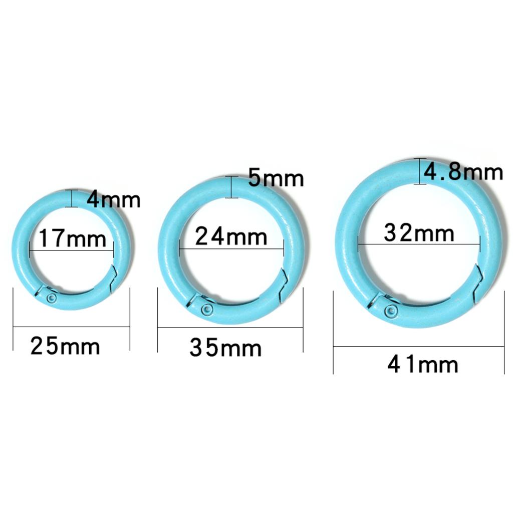 5/10pcs Anneaux O Colorés Attaches à Ressort Porte-clés Rond en Alliage Boucle à Ressort Ouvrable Crochet Pour Connecteur DIY Accessoires de Bijoux