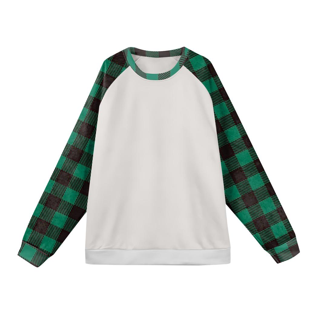 Men's Christmas Raglan Crewneck Fleece Sweatshirt
