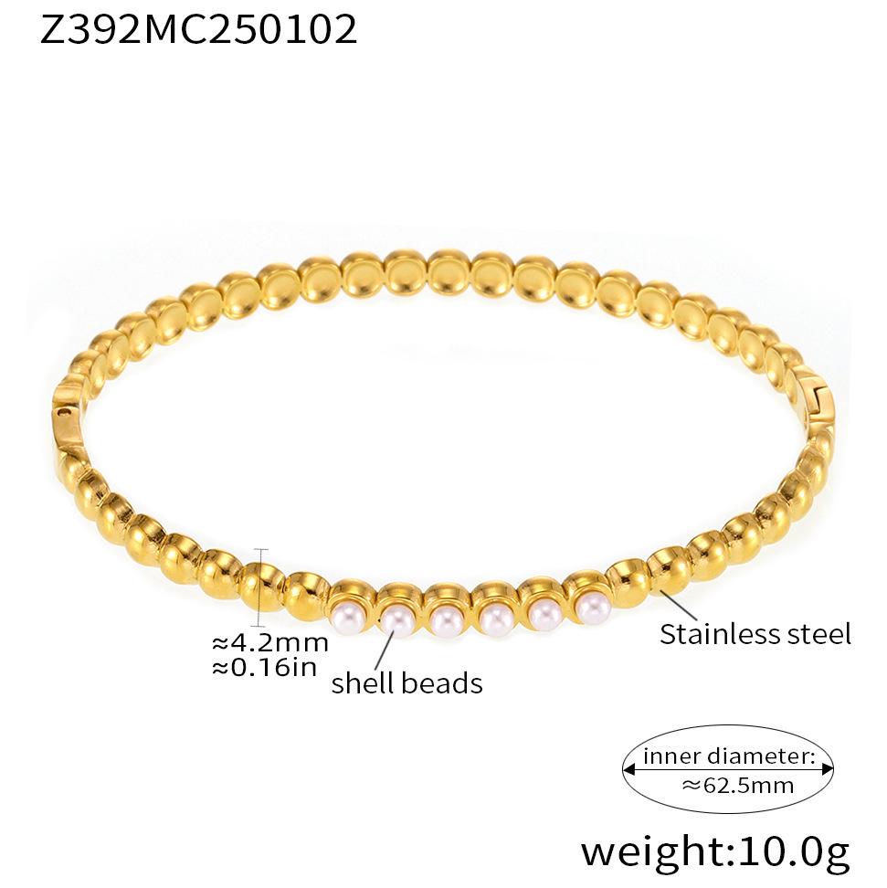 Qiong Yao Full Diamond Zirconia Clasp Bracelet: European & American Style Stainless Steel Luxury