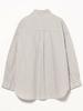 [BEAMS BOY] Long-Sleeve Dobby Stripe Big BD Shirt for Women, Grey, Free Size
