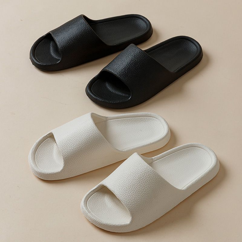 Home Slippers Men's Summer Bathroom Bath Non-slip Comfortable Home Indoor Black Lightweight Home Cool Slippers Women