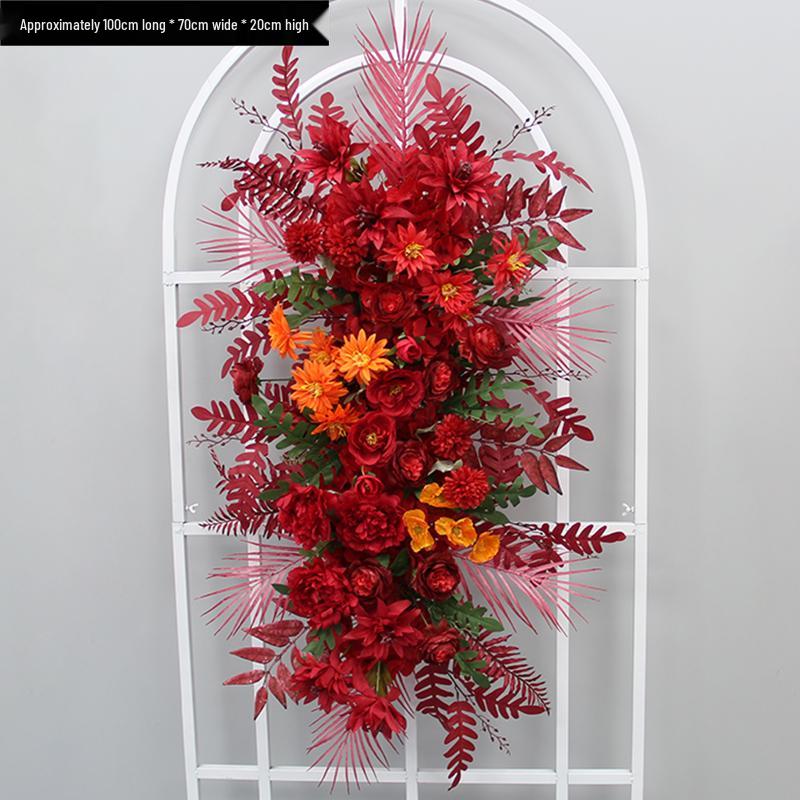 Blumen Kunstseide Blumenstreifen Set: Lange Hängegang-Anordnung & Hochzeitsaal-Dekor