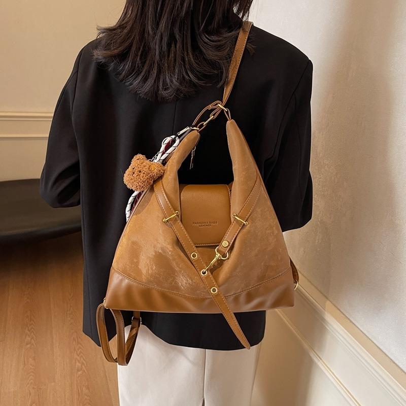 Autumn and Winter Large-capacity Matte Splicing Tote Bag 2025 New Versatile Going Out Commuting Single Shoulder Oblique Span Bag Women's Bag