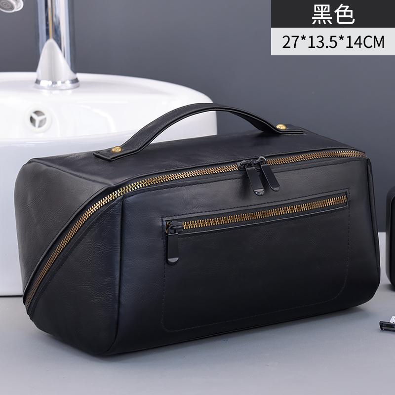 Premium Luxury Men s Cosmetic Bag Waterproof Travel Wash Makeup Organizer Portable Large Capacity Toiletry Storage Pouch чёрный