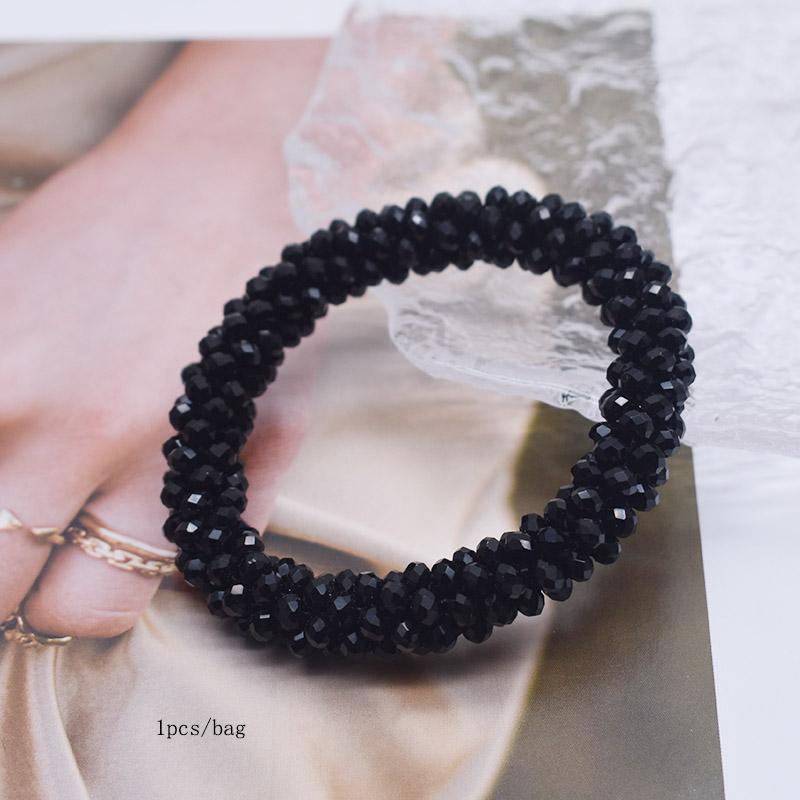 Trendy Bead Bracelet Elastic Handmade Strand Bracelets for Women Gift New Hair Accessory Glass Beads Bracelet
