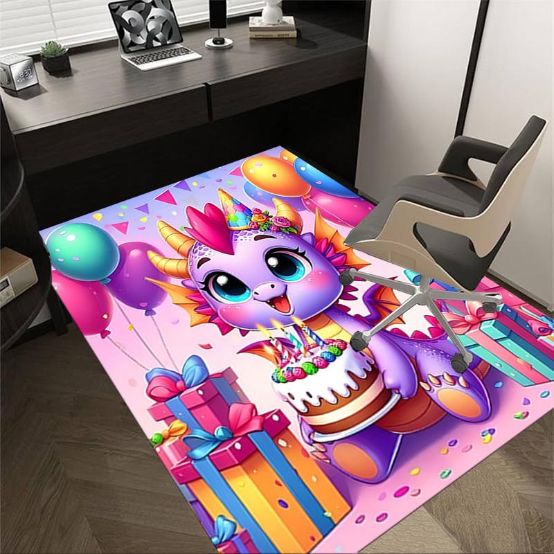

1PC Dragon Birthday Extra Large Non-Slip Floor carpet, Office, family, bedroom, Studio - Large Area Rug,Longlasting Material-K0333 60cm by 90cm