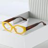 2023 Fashion Retro Cat Eye Eyeglass Frame - European & American Small Color Block Style for Women