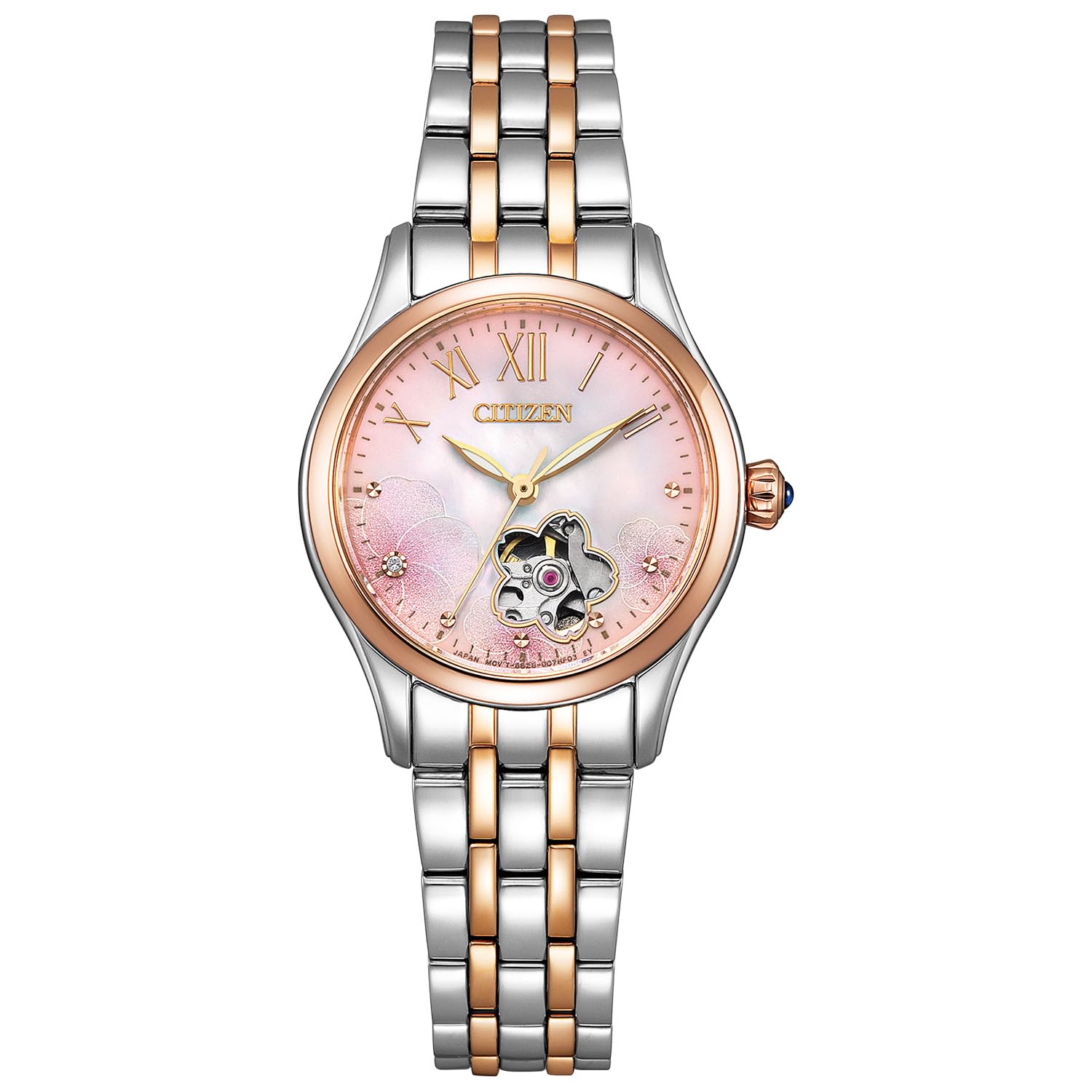 

Citizen Collection Mechanical Automatic Waterproof Cherry Blossom Limited Open Heart Silver [Citizen] PR1044-87Y для жінок срібний