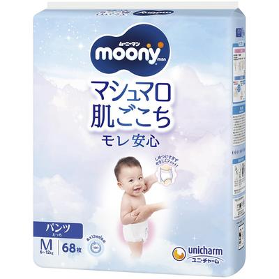 M Moony Man Marshmallow Skin Comfort M Touch 68 Pieces [Pants Touch] (6-12kg)