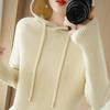 Women S Thick Knit Hooded Pullover Sweatshirt Loose Fit Autumn Style