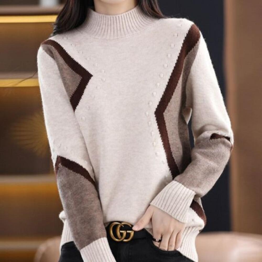 Navava Men VinTage Color DeTail KniT T shirT High Neck Long Sleeve Nk2545