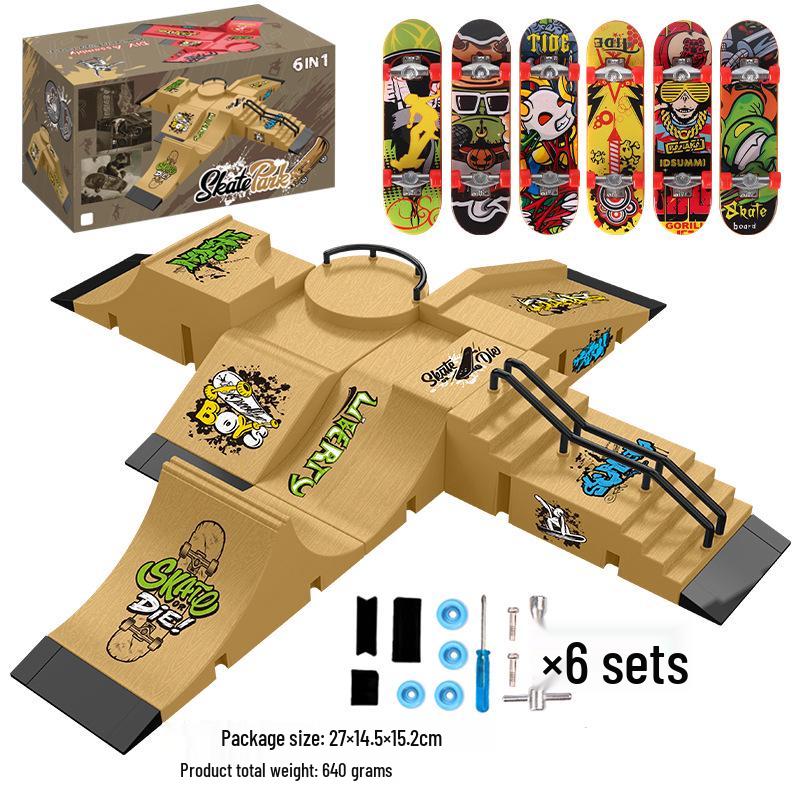 

Набор сцены парка для фингерскейтборда через границу: Профессиональная соревновательная площадка и креативные игрушки для детей