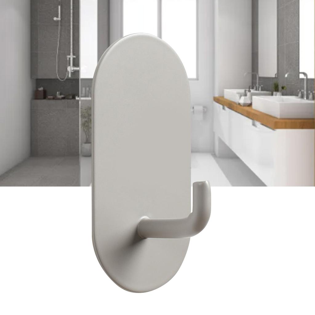 Wall Mounted Self Adhesive Hooks Waterproof Iron Single Hook Punch Free for Kitchen Bathroom Warm