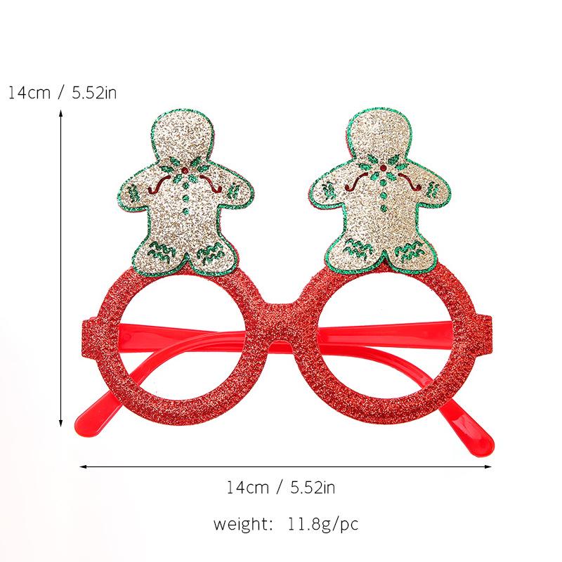 Cartoon Christmas Glasses - Festive Dress-Up Props for Kids & Adults