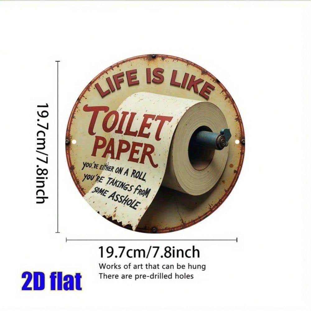 Vintage Metal Tin Sign Folk Art Wall Decor 20x20cm