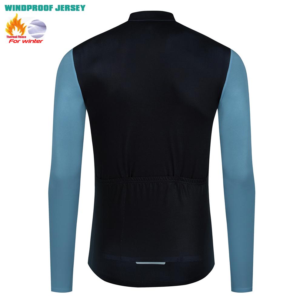 Raudax Winter Long Sleeve Cycling Clothing Thermal Fleece Keep Warm Road Bike Sportswear Mountain Bike Jerseys Ropa De Hombre