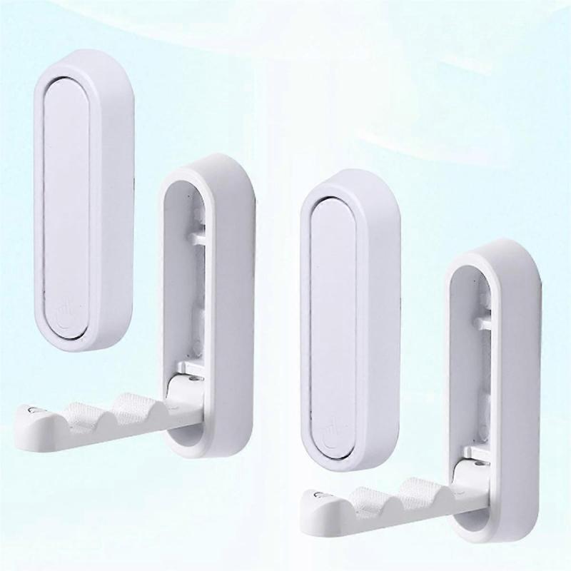 4PCS Folding Coat Hooks, Foldable Wall Hooks, Heavy Duty Zinc Alloy Wall Hook Space-Saving Design