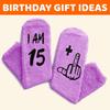 HAPPYPOP Birthday Gift Ideas - Sweet 16 Socks 15th Birthday Presents for Boys Girls