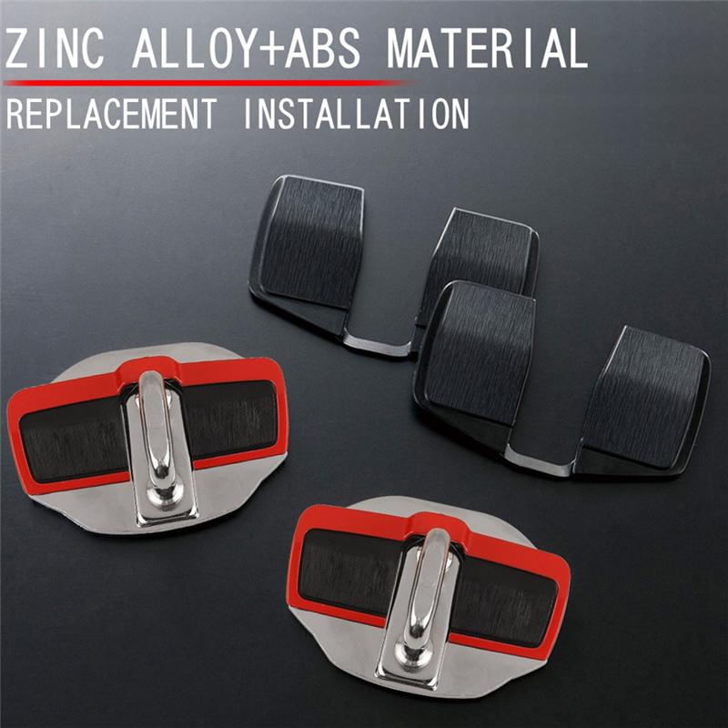 1Set Car TRD Door Stabilizer Door Lock Protector Latches Stopper Covers For Toyota All Series Land Cruiser Alphard Parts-M53K As Shown 1 Set