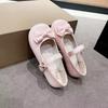 New Cute Butterfly-knot Women Lolita Mary Jane Shoes Concise Thick Heel Leather Shoes Ladies Shallow Pumps