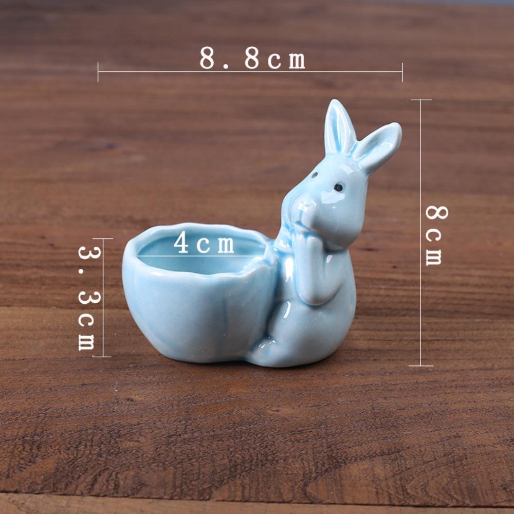 

Подставка для яиц Пасхальный кролик Подставка для суккулентных горшков Подставка в форме кролика Подставка для яиц Подставка для горшков для большого пальца Посуда Style K