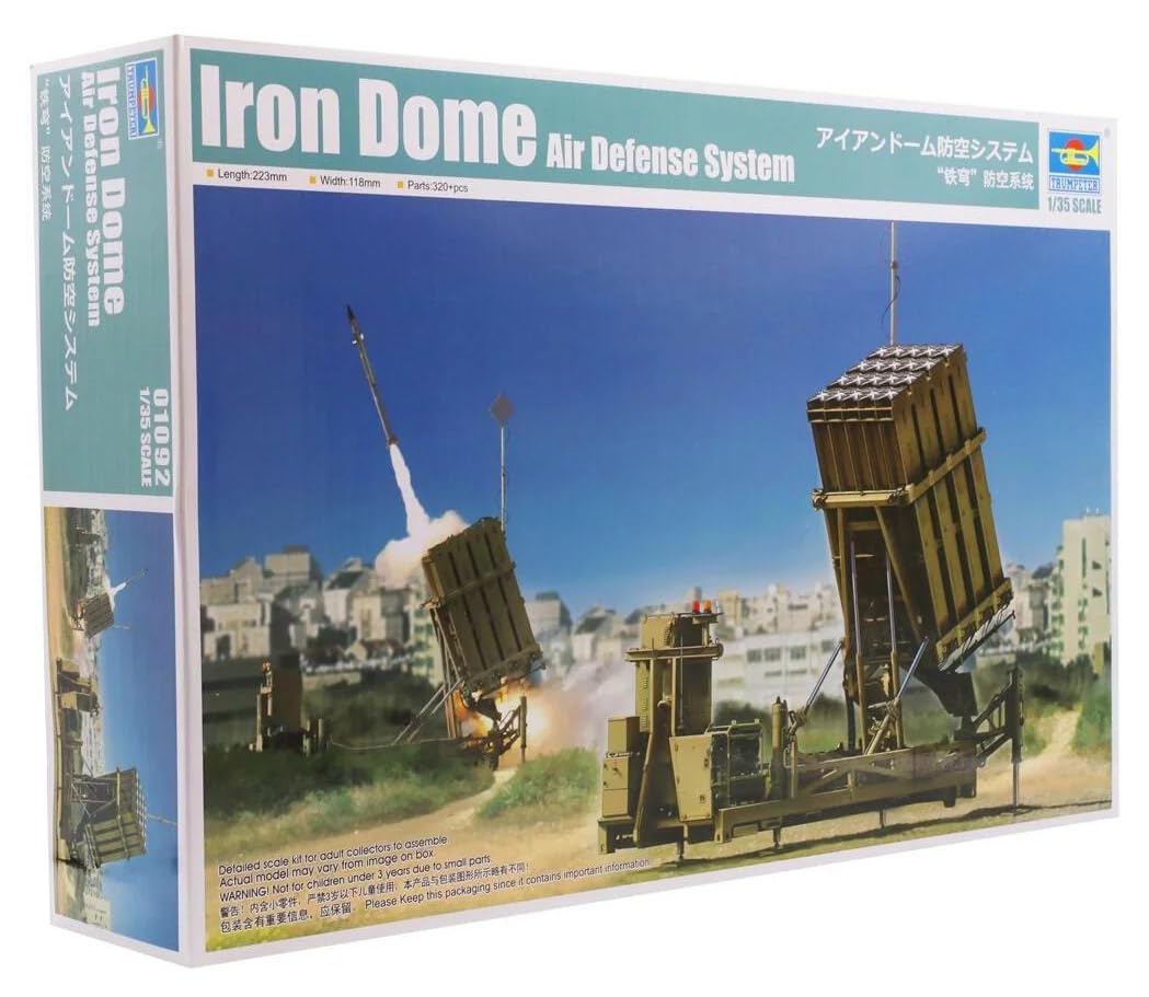 

Trumpeter Israeli Air Defense Force Iron Dome Air Defense System Plastic Model 01092 Molded Color 1/35