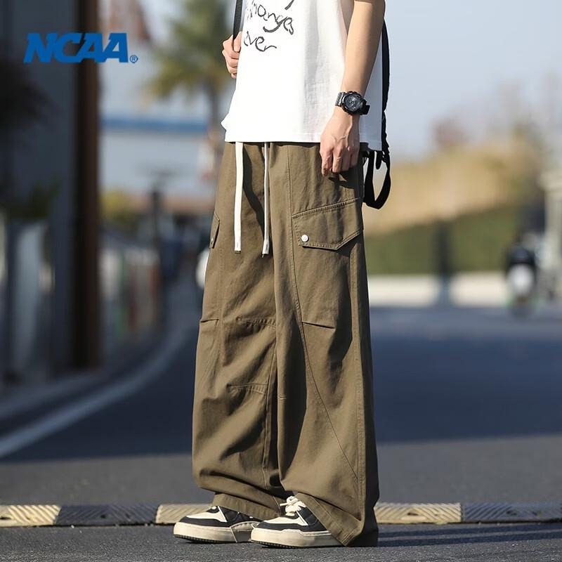 NCAA Men s American Style Loose Straight-Leg Cotton Cargo Pants 2XL