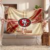 San Francisco 49ers Flanelldecke, Personalisierte Weiche Überwurfdecke mit individuellem Namenstext, Heimdekoration Geschenk