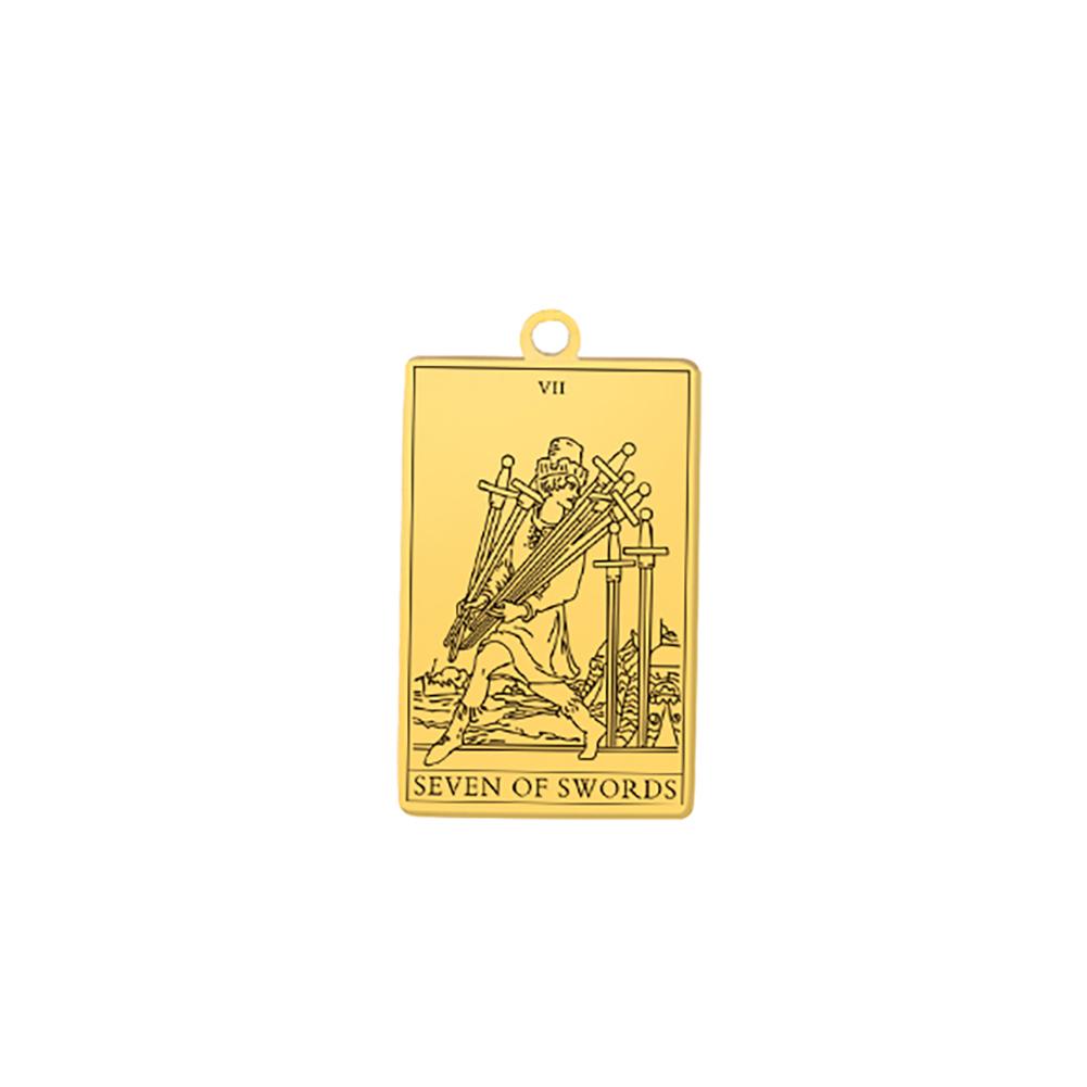 Suit of Pentacles Tarot Cards Vintage Amulet Pendant for Necklaces Suit of Swords Traditional Tarot Art Minor Arcana Wholesale