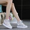 Sommer Frauen Spitze Casual Schuhe Frau Atmungsaktive Mesh Turnschuhe Wohnungen Spitze Loafers High Heels Plattform Keile Damen Creepers