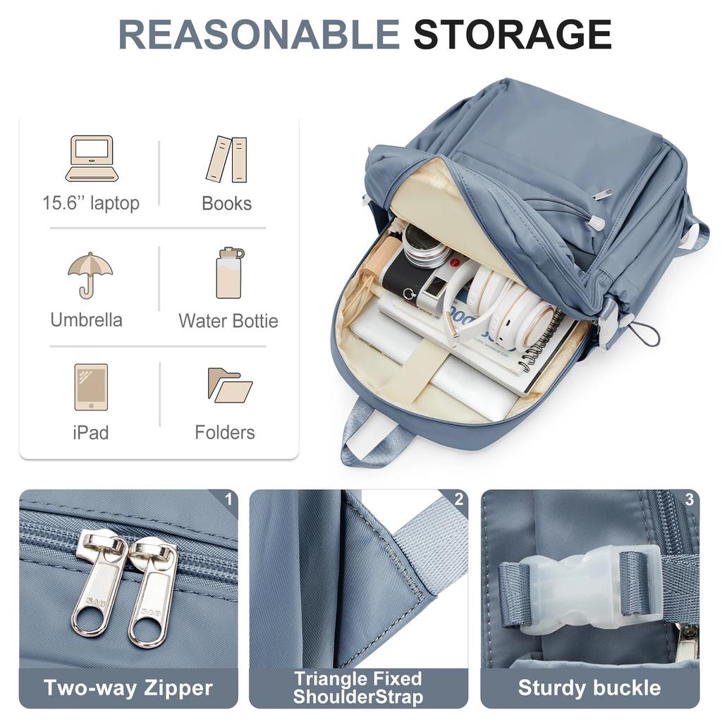 School Backpack for Student ,Large Capacity Outdoor Travel Bag For Boy Girls,High School Basic Bookbag 15.6inch Laptop Backpack
